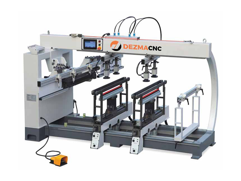 Woodworking Automatic Six-row Drilling Boring Machine